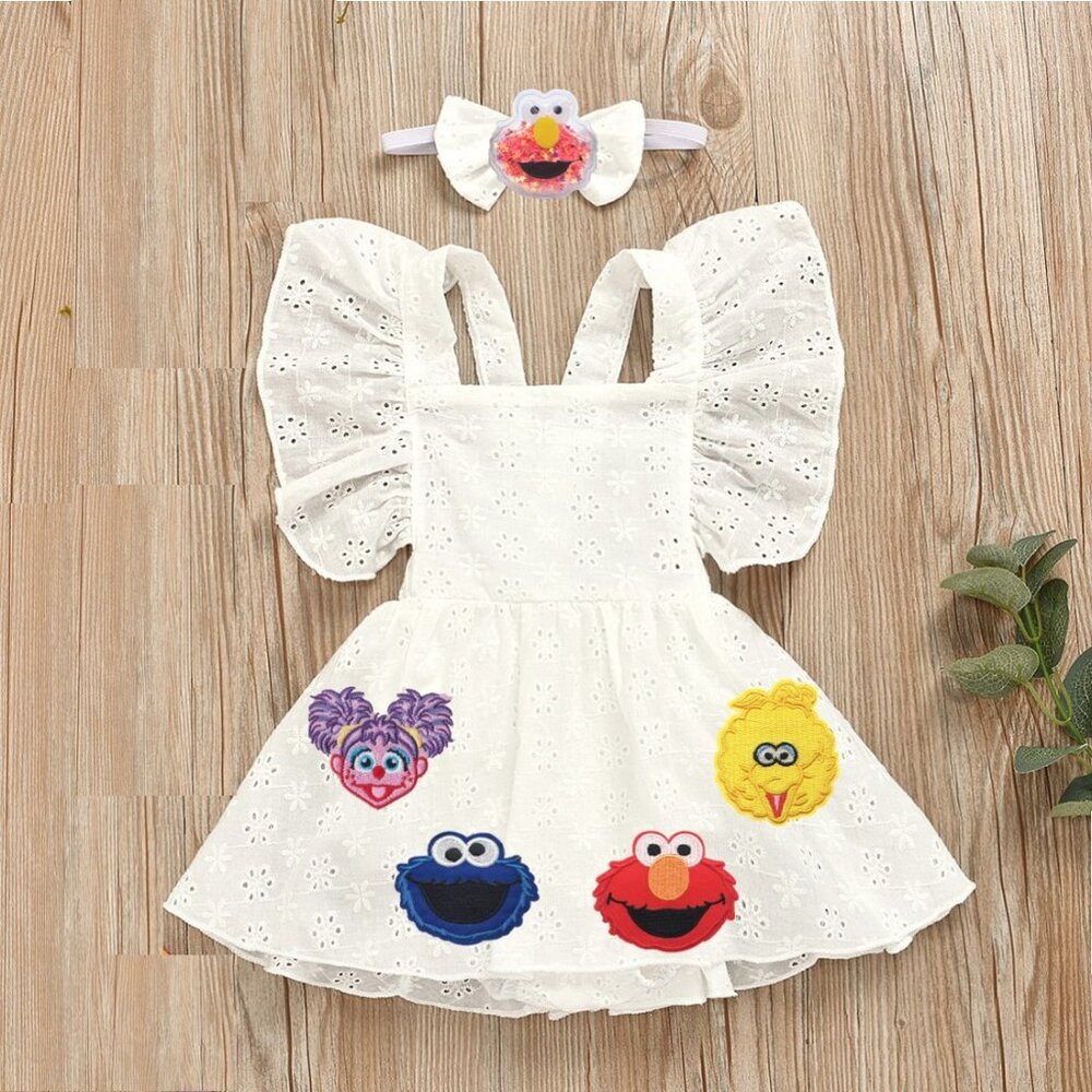 Elmo Dress Birthday Romper Dress Clothes Sesame Street outfit bodysuit Clothes